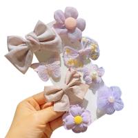 Children Hair Clip, Cloth, Girl & bowknot design 40-80mm 