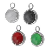 Gemstone Jewelry Pendant, 304 Stainless Steel, with Gemstone, DIY original color Approx 2.5mm 