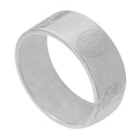 Edelstahl Fingerring, 316 Edelstahl, poliert, Modeschmuck & DIY & unisex, originale Farbe, 8mm, Größe:7, verkauft von PC