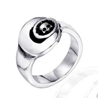 Acier titane bague, poli, normes différentes pour le choix & pour homme & noircir, couleur originale, 14.1mm, Vendu par PC