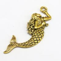 Zinc Alloy Jewelry Pendants, Mermaid, plated, DIY 