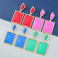 Resin Zinc Alloy Earring, with Resin, gold color plated, fashion jewelry & for woman 