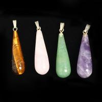 Gemstone Jewelry Pendant, Natural Stone, Teardrop & Unisex 