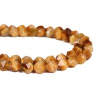 Tiger Eye Beads, Rhombus, Star Cut Faceted & DIY golden 