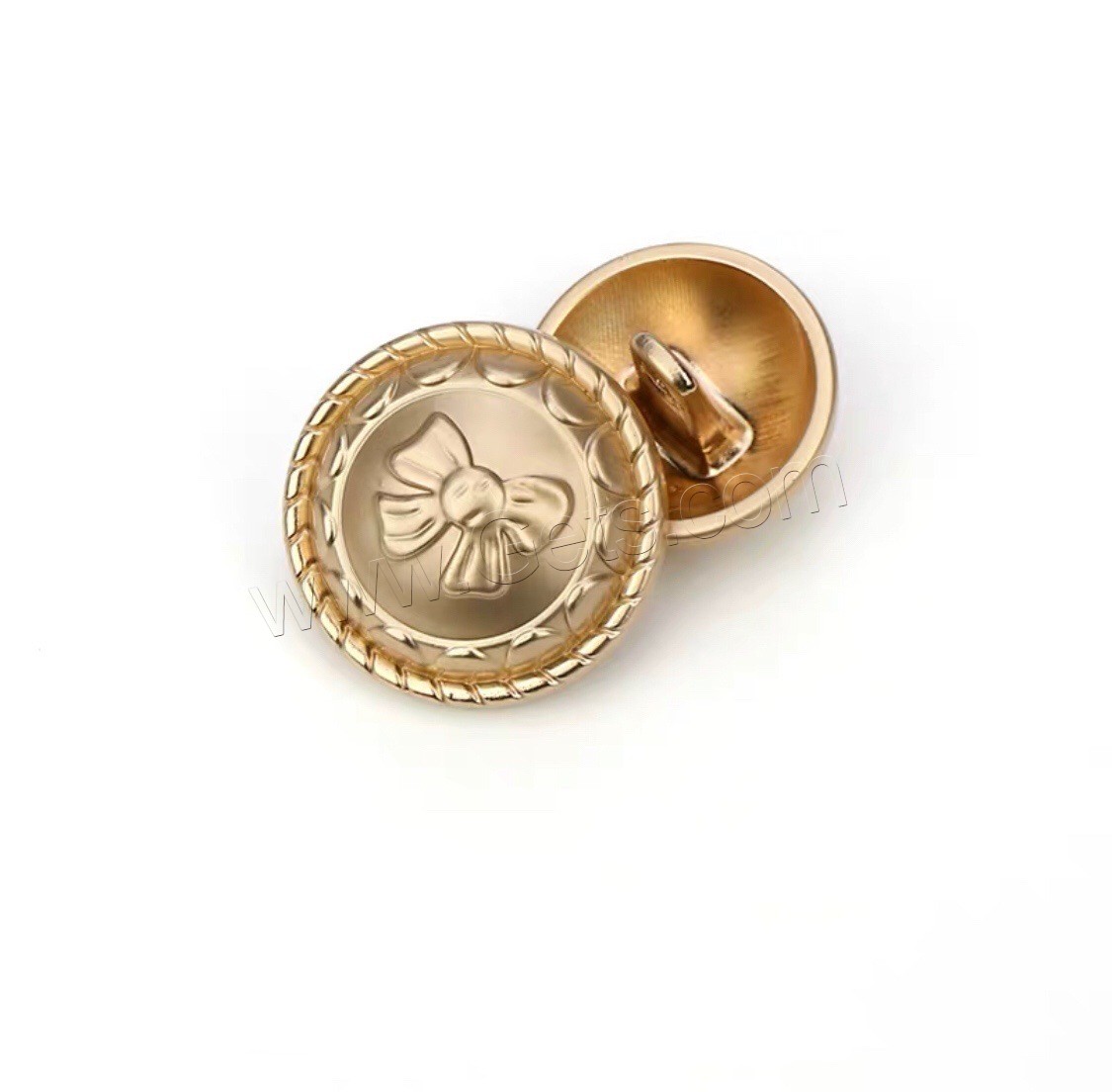 Zinc Alloy Shank Button, Round, plated, bowknot design & DIY & different size for choice, more colors for choice, Sold By PC