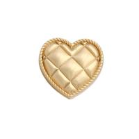 Zinc Alloy Shank Button, Heart, plated, DIY 