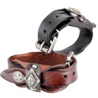 PU Leather Bracelet, with Zinc Alloy, punk style & for man 