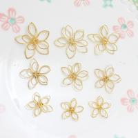 Pendentifs en laiton de fleur, Placage de couleur d'or, DIY & normes différentes pour le choix, doré, Vendu par PC