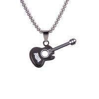 Zinc Alloy Necklace, 304 Stainless Steel, with Zinc Alloy, Guitar, Vacuum Ion Plating, Unisex & enamel cm 