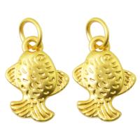 Zinc Alloy Jewelry Pendants, Fish, gold color plated, DIY Approx 4mm 