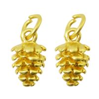 Zinc Alloy Jewelry Pendants, Pinecone, gold color plated, DIY Approx 4mm 