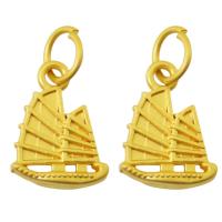 Zinc Alloy Jewelry Pendants, Sail Boat, gold color plated, DIY Approx 4mm 