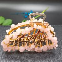 Hair Claw Clips, Zinc Alloy, with Natural Stone, Butterfly, handmade & for woman 