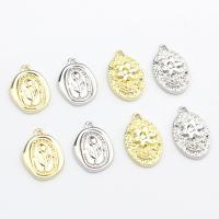 Zinc Alloy Jewelry Pendants, plated, Unisex & with flower pattern Approx 