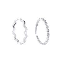 Messing Fingerring, silberfarben plattiert, verschiedene Stile für Wahl & für Frau, Silberfarbe, 16mm, verkauft von PC