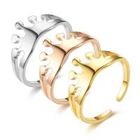 Titan Stahl Fingerring, Titanstahl, Krone, Vakuum-Ionen-Beschichtung, Modeschmuck & unisex, keine, 8x1.2mm, verkauft von PC