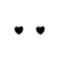 Enamel Zinc Alloy Stud Earring, high quality plated, fashion jewelry & for woman 