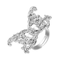 Zinc Alloy Finger Ring, Butterfly, Adjustable & fashion jewelry & for woman 