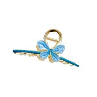 Hair Claw Clips, Zinc Alloy, Butterfly, gold color plated, fashion jewelry & for woman & enamel 