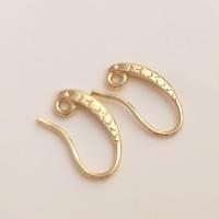 Brass Hook Earwire, gold color plated, DIY 