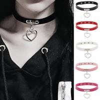 Collier de vetement, cuir PU, avec alliage de zinc, poli, bijoux de mode & unisexe, plus de couleurs à choisir cm, Vendu par PC