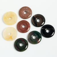 Mixed Agate Pendants, Donut, Unisex 