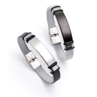 Titanium Steel Bracelet, Vacuum Ion Plating, for man 210mm Approx 8.26 Inch 