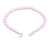 Kultivierten Süßwasser Perle Messing Armband, Natürliche kultivierte Süßwasserperlen, mit Messing, 14 K vergoldet, Natürliche & Modeschmuck & für Frau, weiß, 4-5mm, Länge:17 cm, verkauft von Strang