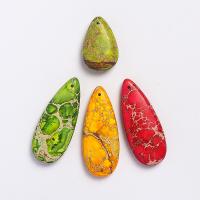 Impression Jasper Pendants, Teardrop, Unisex 