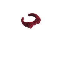 Zinc Alloy Finger Ring, with Flocking Fabric, Bowknot, for woman 18.5mm 