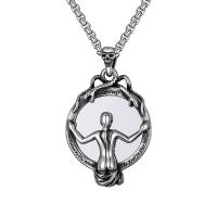 Titanium Steel Jewelry Necklace, Vacuum Ion Plating, fashion jewelry & for man & hollow, original color Approx 23.6 