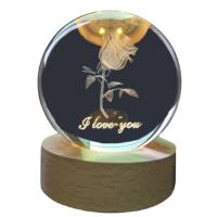 quartz clair Ornement de boule de cristal, avec bois, Rond, Éclaircissement & styles différents pour le choix & 3D, plus de couleurs à choisir, 80mm, Vendu par PC