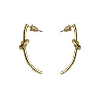 Brass Stud Earring, 18K gold plated, fashion jewelry & for woman, golden, 35mm 