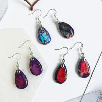 Impression Jasper Drop Earring, Teardrop, for woman 