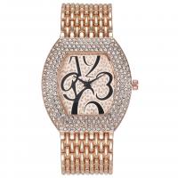 Women Wrist Watch, Zinc Alloy, with Glass, Chinese movement, plated, waterproofless & for woman & with rhinestone 