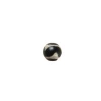 Natural Tibetan Agate Dzi Beads, Round, black, 8mm 