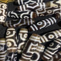 Natural Tibetan Agate Dzi Beads, handmade, brown, 40mm 