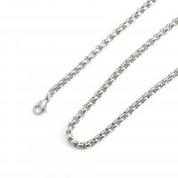 Titanium Steel Chain Necklace, Unisex original color 