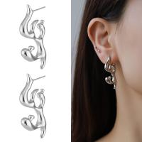 clou d'oreille en alliage zinc, alliage de zinc, Placage, styles différents pour le choix & pour femme, Vendu par paire