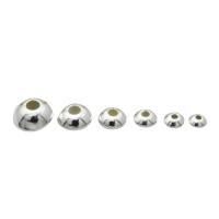 Sterling Silber Spacer Perlen, 925 Sterling Silber, DIY & verschiedene Größen vorhanden, Silberfarbe, verkauft von PC