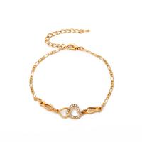 Zirkonia Zink-Legierung Armband, Zinklegierung, mit Verlängerungskettchen von 6.5cm, goldfarben plattiert, Modeschmuck & für Frau, goldfarben, Länge:21 cm, verkauft von PC