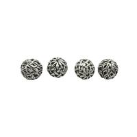 Argent perles creuses, argent sterling 925, Rond, DIY & styles différents pour le choix & creux, argent Environ 1mm, Vendu par PC