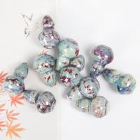 Revestimiento Porcelana bolas, Calabaza, Bricolaje, más colores para la opción, 31x20mm, agujero:aproximado 2.5mm, 5PCs/Bolsa, Vendido por Bolsa