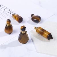 Tiger Eye Perfume Bottle Pendant, Unisex & 1/1 loop 