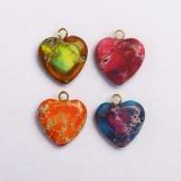 Impression Jasper Pendants, Heart, Unisex 