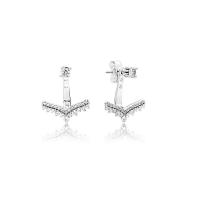 Boucle d'oreille goutte argent sterling, Argent sterling 925, avec zircon cubique, styles différents pour le choix & pour femme, plus de couleurs à choisir Vendu par PC