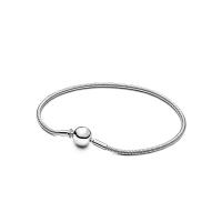 Bracelet chaîne European en argent pur, Argent sterling 925, Rond, Placage, longueur différente pour le choix & pour femme, plus de couleurs à choisir, Vendu par PC