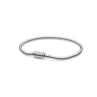 Bracelet chaîne European en argent pur, Argent sterling 925, Plaqué de couleur d'or rose, longueur différente pour le choix & unisexe & styles différents pour le choix, plus de couleurs à choisir, Vendu par PC