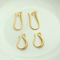 Brass Hook Earwire, 18K gold plated, DIY 