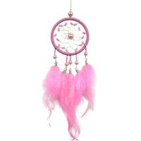 Mode Dreamcatcher, plume, avec perle de verre & fer, fait à la main, pour femme, rose Vendu par PC